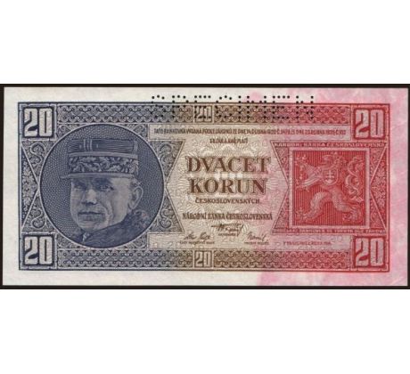 20 koruna 1926 Ig specimen /02/