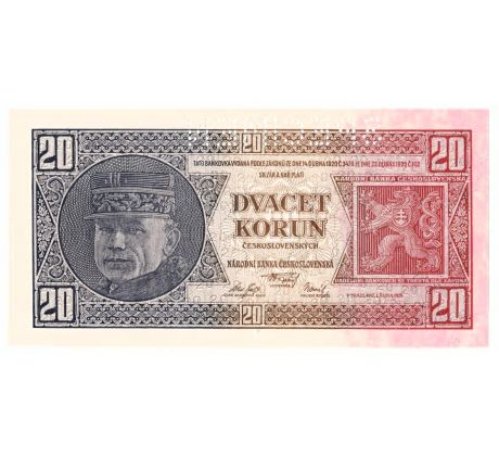 20 koruna 1926 Ze obrátený specimen /02/