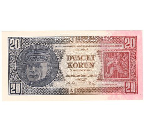 20 koruna 1926 Ze obrátený specimen /03/