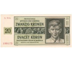 20 koruna 1944 S.35A neperforovaná