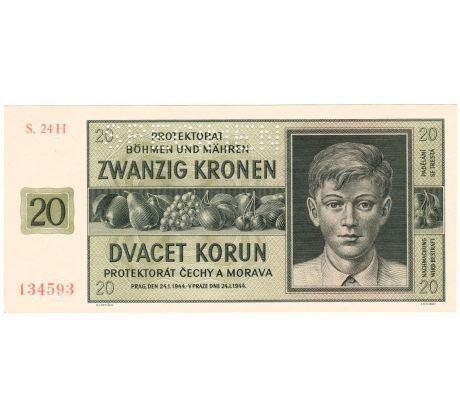 20 koruna 1944 S.24H specimen