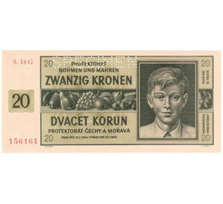 20 koruna 1944 S.14G specimen