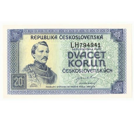 20 kčs 1945 LH neperforovaná /02/