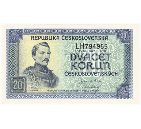 20 kčs 1945 LH neperforovaná /04/ copy