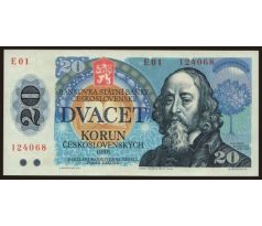 Prvá séria 20 kčs 1988 E01