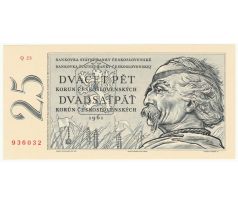 25 kčs 1961 Q 23 neperforovaná