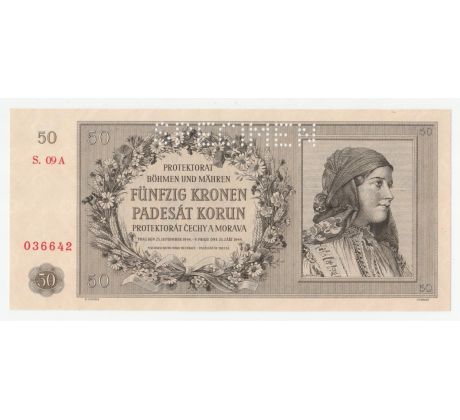 50 koruna 1944 09 A specimen