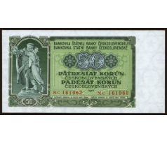 50 kčs 1953 MC neperforovaná