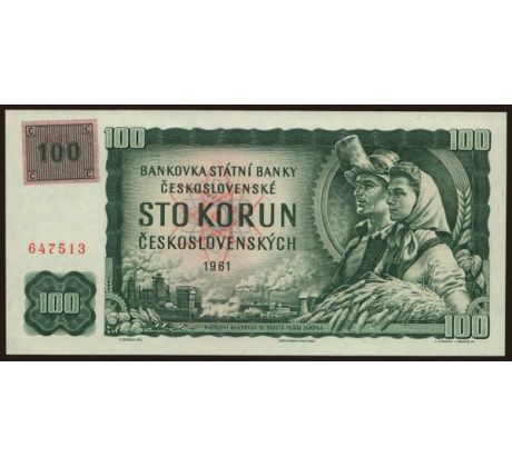 100 kčs 1961/93 CZ kolok