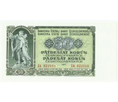 50 kčs 1953 ZA neperforovaná náhradná séria