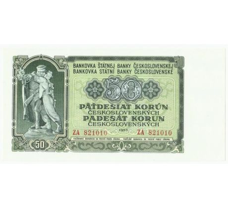 50 kčs 1953 ZA neperforovaná náhradná séria