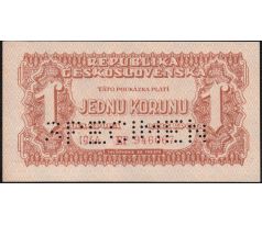 1 koruna 1944 EP čiastočne nevyrazené specimen