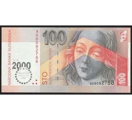 100 sk 1993 Bimilénium výrazny posun pri oreze bankovky