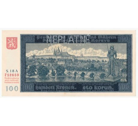 100 koruna 1940 S18A Neplatné
