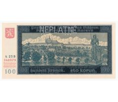 100 koruna 1940 S25B Neplatné