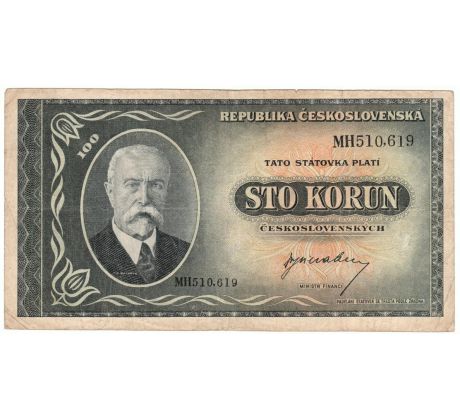 100 kčs 1945 MH neperforovaná