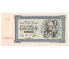 2 000 koruna 1945 23 Jň specimen