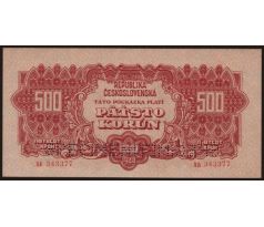 500 koruna 1944 XB 2 x specimen posledná séria