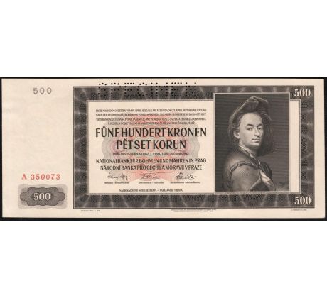 500 koruna 1942 A specimen