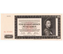 500 koruna 1942 Ca neperforovaná