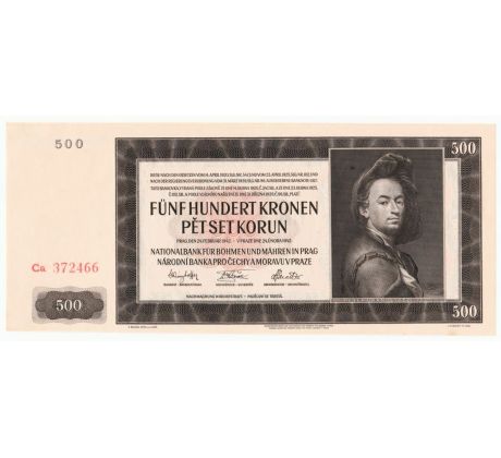 500 koruna 1942 Ca neperforovaná