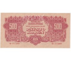 500 koruna 1944 AB Neplatné