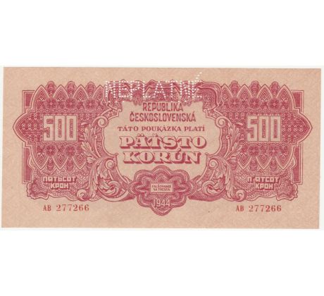500 koruna 1944 AB Neplatné