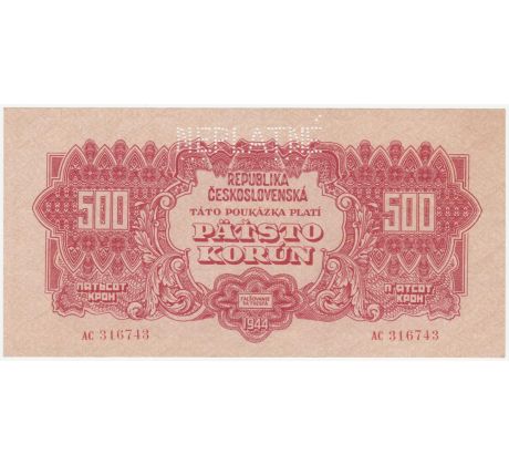 500 koruna 1944 AC Neplatné /02/