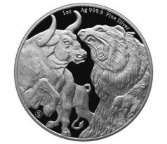5 dollár 2022 Tokelau Býk a Medveď 1 Oz