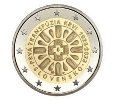 2€ 2023 Prvá tranfúzia krvi na Slovensku