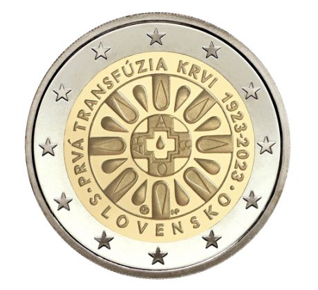 2€ 2023 Prvá tranfúzia krvi na Slovensku