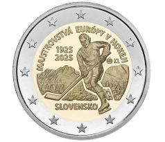 2€ 2025 Prvý medzinárodný športový turnaj na území SR - Majstrovstvá Európy v hokeji
