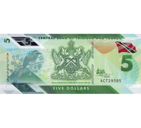 5 dollar 2020 Trinidad a Tobago polymerová bankovka