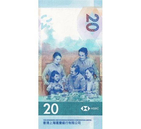 20 dollar 2018-23 Hong Kong Hongkongská a šanghajská banková spoločnosť