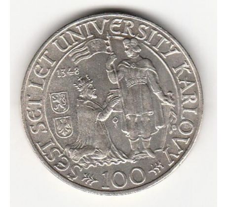 100 kčs 1948 Karlova univerzita