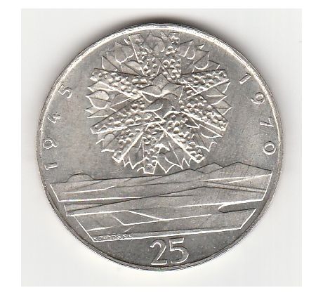 25 Kčs 1970 25. výročie oslobodenia Československa