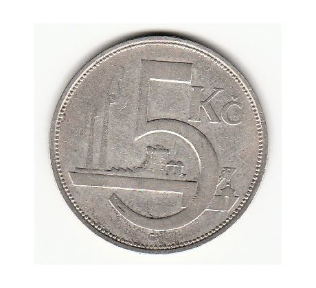 5 kč 1928 Továreň varianta A