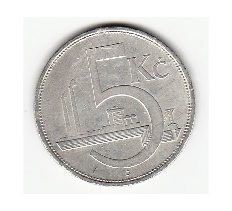 5 kč 1928 Továreň varianta B
