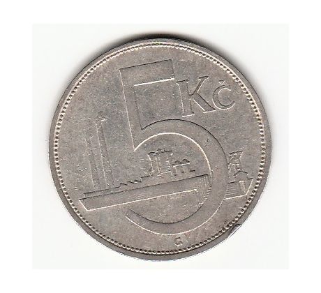 5 kč 1929 Továreň