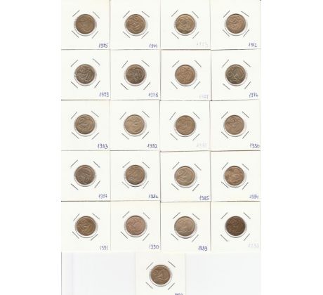 Kompletná sada 20 h 1972-90 + 20 h 1991-92