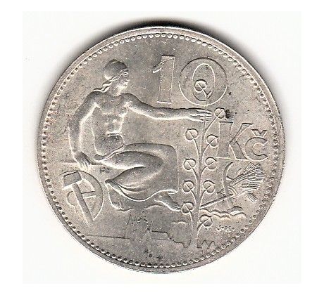 10 Kč 1930 Žena s lipou