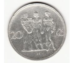 20 Kč 1934 Tri postavy
