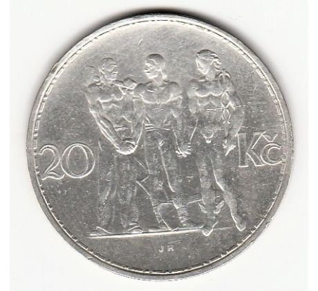 20 Kč 1934 Tri postavy