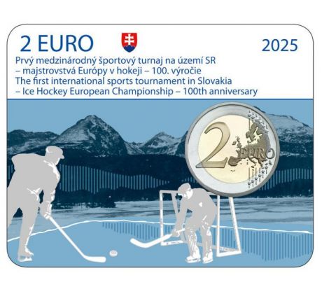 Zberateľská karta 2€ 2025  Majstrovstvá Európy v hokeji /100.výročie