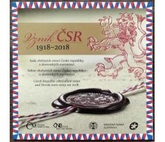 Sada obežných mincí ČR a Slovenských eurominci 2018 - Vznik ČSR