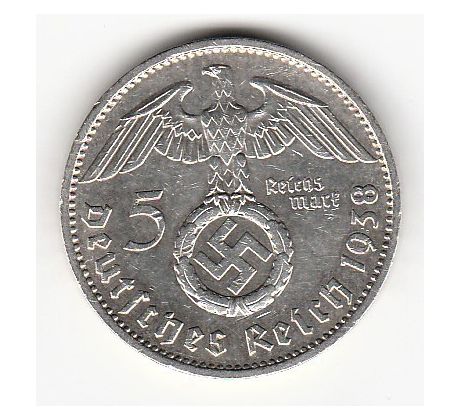 5 reichsmark 1938 F Nemecko 3.ríša