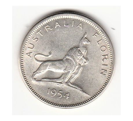 1 florin 1954 Austrália pamätná minca
