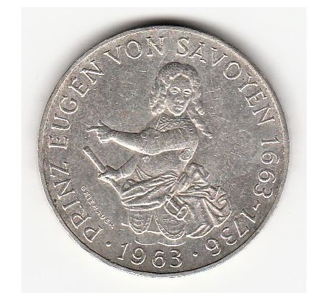 25 šiling 1963 300. výročie - Narodenie princa Eugena