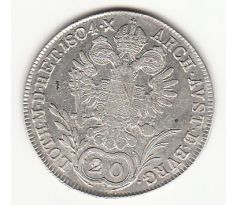 20 kreuzer 1804 B Kremnica Rakúsko Uhorsko