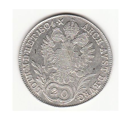 20 kreuzer 1804 B Kremnica Rakúsko Uhorsko